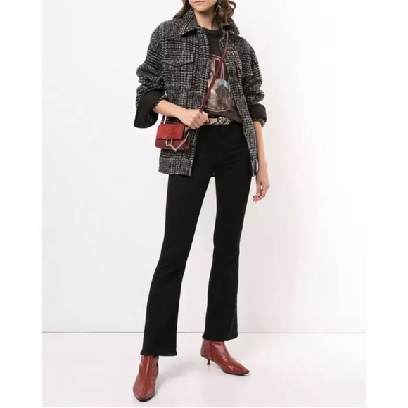 MOTHER Denim - MOTHER Denim The Weekender Flare Jean In Not Guilty Black Wash